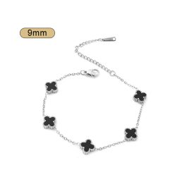 TA144 Lắc tay titan van cleef 9mm nền đen
