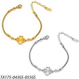 TA175 Lắc tay nữ titan cỏ 4 lá may mắn
