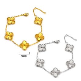 TA243 Lắc tay titan Van cleef chạm móc máy size 15mm