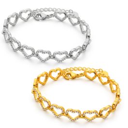 TA319 Lắc tay nữ titan đính full kim