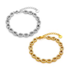 TA321 Lắc tay nữ titan dấu Vô cực Infinity đính full kim