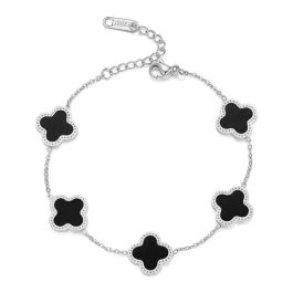 TA421 Lắc tay titan 5 bông hoa van cleef