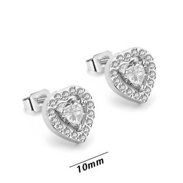 TB030 Bông tai nữ titan hình trái tim đính full kim – Giá sỉ màu trắng