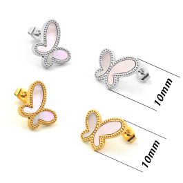 TB184 Bông tai nữ titan hình con bướm xà cừ