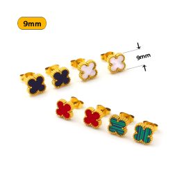 TB308 Bông tai titan van cleef 9mm