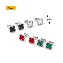 TB309 Bông tai titan van cleef 9mm