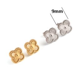 TB310 Bông tai titan van cleef 9mm