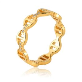 TC183 Nhẫn titan chữ D thời trang Dior