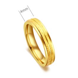 TC320 Nhẫn titan 2 sọc phun cát bảng 4mm