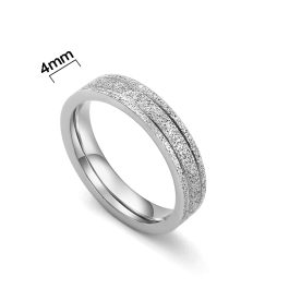 TC336 Nhẫn titan phun cát cực xinh