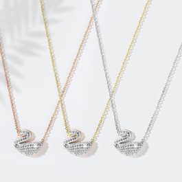 TN110 Dây chuyền titan thiên nga màu trắng