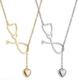 TN296 Dây chuyền titan mặt hình tai nghe khám bệnh