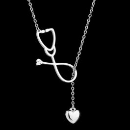 TN296 Dây chuyền titan mặt hình tai nghe khám bệnh