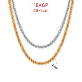 TN343 Dây chuyền titan trơn kiểu xoắn không mặt