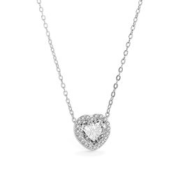 TN688 Dây chuyền nữ titan mặt hình trái tim – Giá sỉ màu trắng