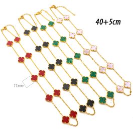 TN803 Dây chuyền nữ titan 10 hoa van cleef nhỏ 11mm