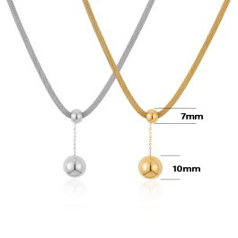 TN887 Dây chuyền nữ titan bi rớt cách điệu