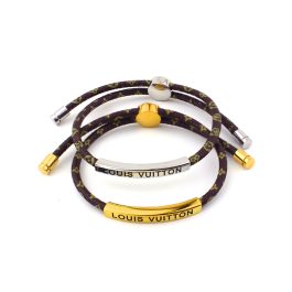 TV216 Vòng tay da LV khóa phụ kiện titan