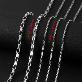 D001 Dây chuyền inox ô chữ nhật