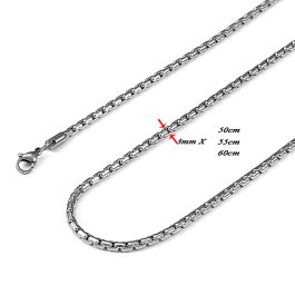 DN003 Dây chuyền nam titan 3mm kiểu bông dừa mắc dài