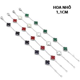 TA146 Lắc tay titan hoa 4 cánh van cleef loại bông nhỏ 11mm