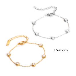 TA300 Lắc tay titan 5 viên đá tròn nhỏ