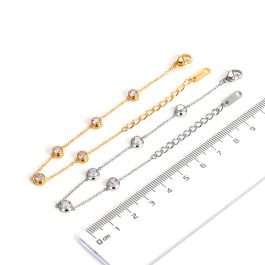 TA300 Lắc tay titan 5 viên đá tròn nhỏ