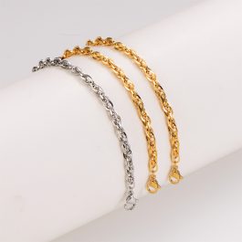 TA325 Lắc tay nữ titan 3 khoen lồng xoắn ốc 5ly