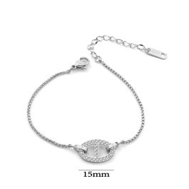 TA338 Lắc tay nữ titan mũi lợn full kim