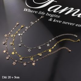 TA654 Lắc chân titan ngôi sao cách điệu