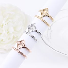 TC046 Nhẫn nữ titan thời trang LV cao cấp