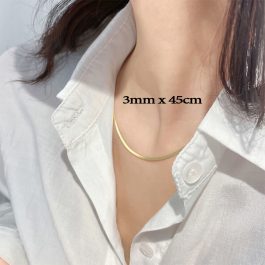 TN197 Dây chuyền titan mì dẹp 3mm