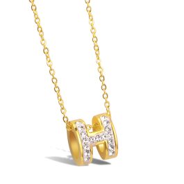 TN335 Dây chuyền titan chữ H thời trang Hermes