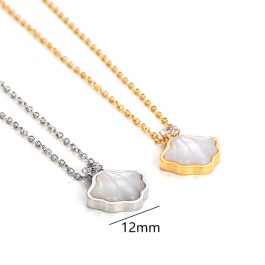 TN650 Dây chuyền nữ titan mặt hình vỏ con sò