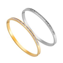 TV074 Vòng tay titan 1 hàng đá vuông