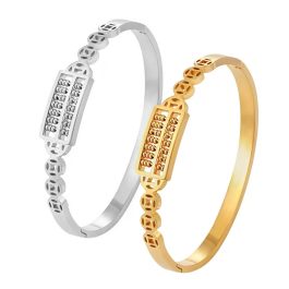 TV143 Vòng tay titan inox bảng tính cổ điển