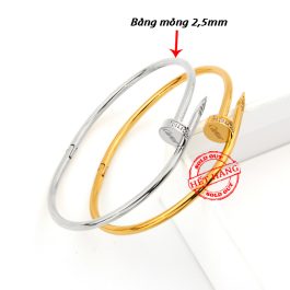 TV193 Vòng tay titan cây đinh bảng mảnh có đính kim