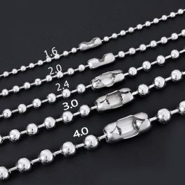 DN091 Dây chuyền bi inox size 1.6mm đến 4mm