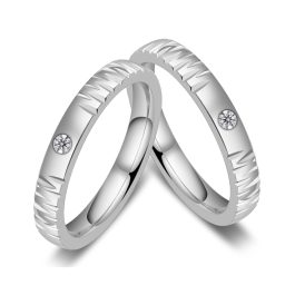 NC055 Nhẫn cặp đôi inox, nhẫn tình nhân cực xinh