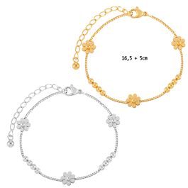 TA158 Lắc tay nữ titan hoa cúc cách điệu