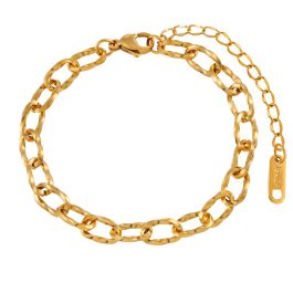 TA159 Lắc tay nữ titan khoen tròn mắc xích xoắn