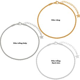 TA668 Lắc chân nữ titan xoắn trơn