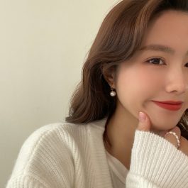 TB039 Bông tai nữ titan khoen tròn ngọc trai