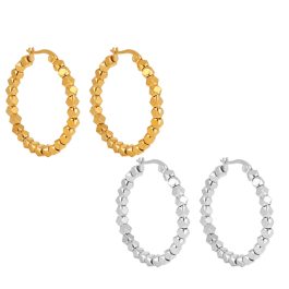 TB219 Bông hoa tai nữ titan khoen tròn