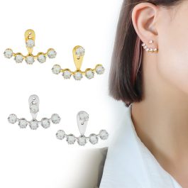 TB265 Hoa tai, Bông tai nữ titan cánh quạt đính kim