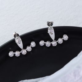 TB265 Hoa tai, Bông tai nữ titan cánh quạt đính kim