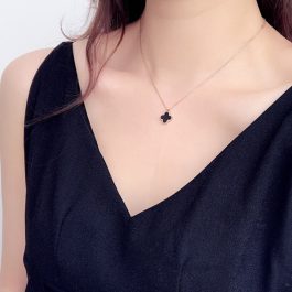 TN012 Dây chuyền titan hoa 4 cánh Van Cleef LV 13mm