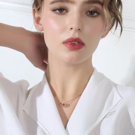 TN060 Dây chuyền titan 2 nhẫn lồng cartier