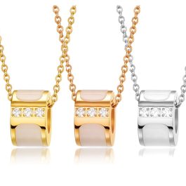 TN107 Dây chuyền titan ống cẩm xà cừ