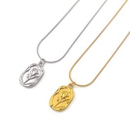 TN218 Dây chuyền nữ titan mặt hình hoa hồng